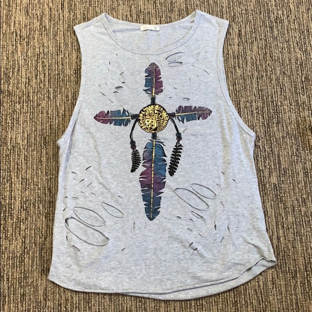 SOPRANO Southwest Aztec Muscle Tee SMALL
